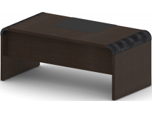 Стол с кожанными элементами (бювар, вставки угловые) ПК-ФВТ-СТ180Х90/Д