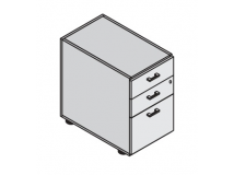 Тумба опорная с ящиком для файлов с доводчиком для стола 80см 148399