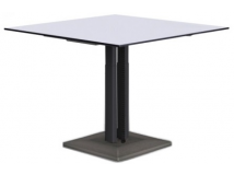 Стол для заседаниий регул. (4 сид./8 ст.) провод, основа-бетон, с розеткой и крышкой безкромки, черный CGM125
