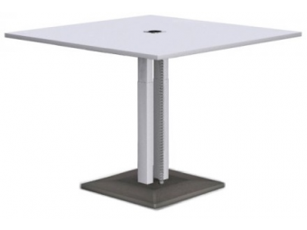 Стол для заседаниий регул. (4 сид./8 ст.) провод, основа-бетон, с розеткой и крышкой CGM121
