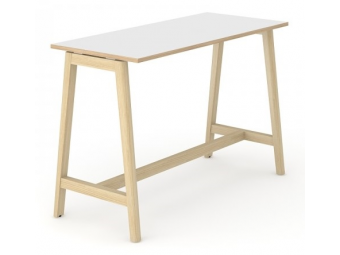 Высокий стол с деревянными ногами 180х70х105см CNM18A