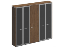 Шкаф комбинированный (с высоким стеклом + для одежды узкий + с высоким стеклом) ВЛ 361-1