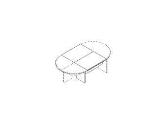 Секция модульного стола на опорах из ДСП; ПК-ПР-СЕСМ120Х166/Д-В1-60