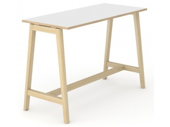 Высокий стол ЛДСП с деревянными ногами 120х70х105см CNM12A