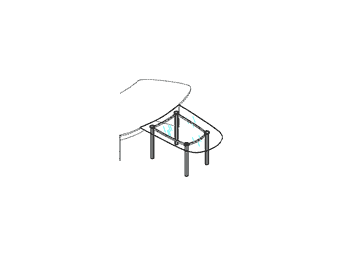 Приставка спереди стола на метал. опорах ПК-ПРК-ПР144Х103С/МК-В1-49