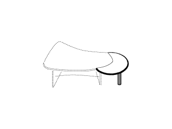 Приставка с торца стола  Для асимметричного левого стола; левая ПК-МС-ПР115Х125Л-В1-49