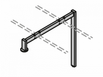 Промежуточная опора под тумбу для стола шириной 82 см ТУ-800(Р)
