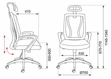 Кресло для руководителя Бюрократ MC-W411-H