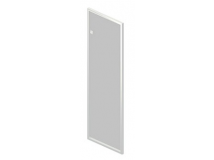 Дверь стеклянная средняя в алюминиевой раме R-04.1