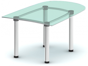 Приставка спереди стола для раб и эргоном стол ПК-ПРК-ПР144Х103С/МК-В3