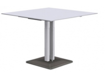 Стол для заседаниий регул. (4 сид./8 ст.) провод, основа-бетон, с крышкой, без кромки,  белый CGM122
