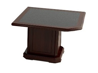 Элемент стола для переговоров угловой с кожаной вставкой 29703