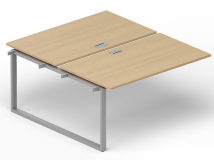 Стол приставной «Bench» "О" с врезным блоком 120см  LVRO12.1216-2