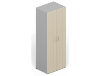 Шкаф  для одежды (1 полка+штанга, ручки - алюминий) OMHD860BLBL