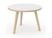Столик для кофе д.70см с деревянными ногами CNN070