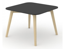 Столик для кофе 70х70см с деревянными ногами CNN073