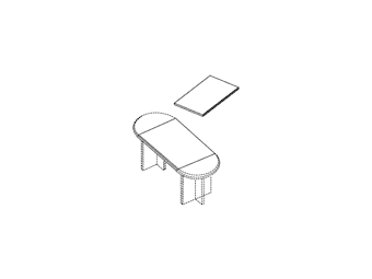 Столешница модульного стола  Прямоугольная, только в составе модульной ПК-ПМ-ССМ60Х83-В1-261