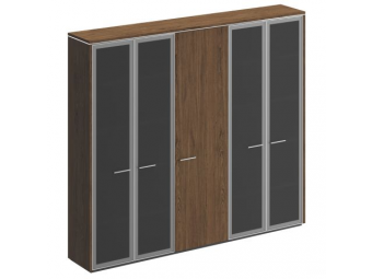 Шкаф комбинированный (с высоким стеклом + для одежды узкий + с высоким стеклом) ВЛ 361-1