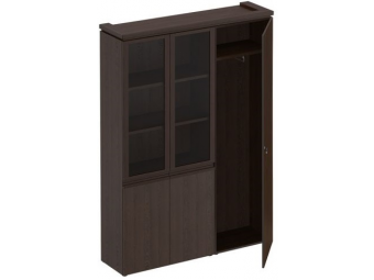 Шкаф комбинированный (со стеклом + для одежды узкий) МК 358