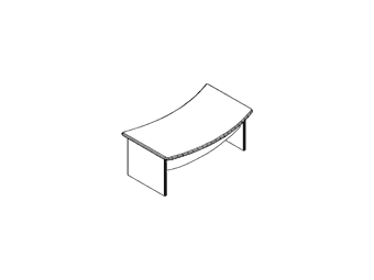 Стол на опорах из ДСП; рабочий; столешница из МДФ без покрытия снизу ПК-ПР-СТ160Х110/Д-В1-179