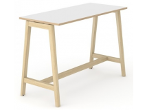 Высокий стол ЛДСП с деревянными ногами 140х70х105см CNM146