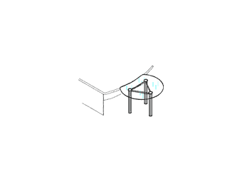 Приставка спереди стола на метал. опорах ПК-ПРК-ПР110Х90С/МК-В1-49