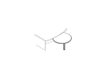 Приставка спереди стола на метал. опоре ПК-ПР-ПР110Х90/МК-В1-49