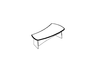 Стол  Асимметричный; правый; столешница без покрытия снизу ПК-МС-СТ220Х108П-В1-49