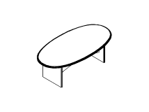 Стол переговорный  Овальный; столешница без покрытия снизу ПК-МС-СТГ230Х118-В1-49