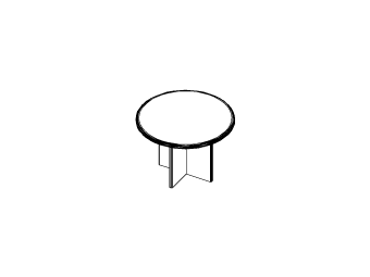 Стол переговорный Круглый; столешница без покрытия снизу ПК-МС-СТГ110Х110-В1-49