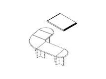 Столешница модульного стола прямоугольная; ПК-МС-ССМ120Х80-В1-49