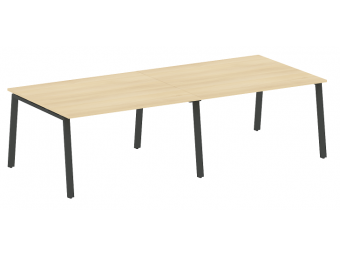 Переговорный стол (2 столешницы) А-опоры 280х123.5 см БА.ПРГ-2.3
