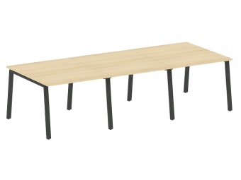 Переговорный стол (3 столешницы) А-опоры 300х123.5 см БА.ПРГ-3.1