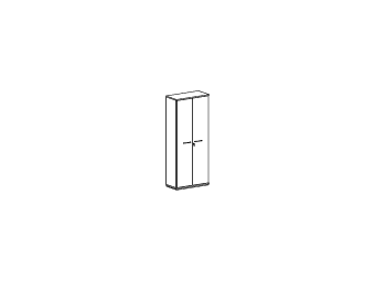 Гардероб  Глубокий гардероб 2-х дверный, секция с вешалом ПК-СЕ-Г220Х92/Г-В1-299