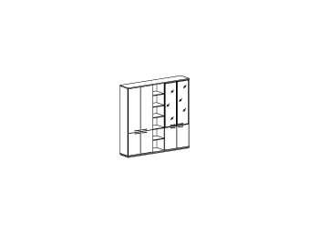 Шкаф 3-хсекционный глубокий шкаф с тремя секциями: ПК-СЕ-Ш3С220Х225К2ДС/Г-В1-299