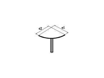 Приставка угловая для 2-х столов с окончаниями по 80см ПК-СТ-ПР80Х80У/Т-В1