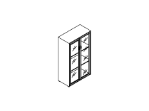 Шкаф широкий,средний, две-стек в рам МДФ,стек дверцы в жес упаковке ПК-АКС-Ш139Х80С/М-В2-06