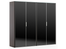 GALA  Шкаф д/бумаг+гардероб цвет (черный) ELLIB041 BLACK
