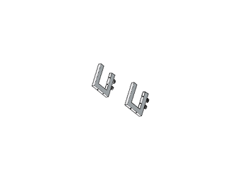 Комплект кронштейнов крепления перегородки настольной (2 шт.) цвет: серый КМ 481 ХР