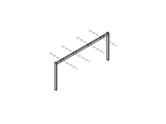 Промежуточные опоры для сдвоенных столов шириной 82 см T-800+800(P)
