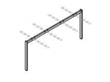 Промежуточные опоры для сдвоенных столов шириной 62 см T-600+600(P)